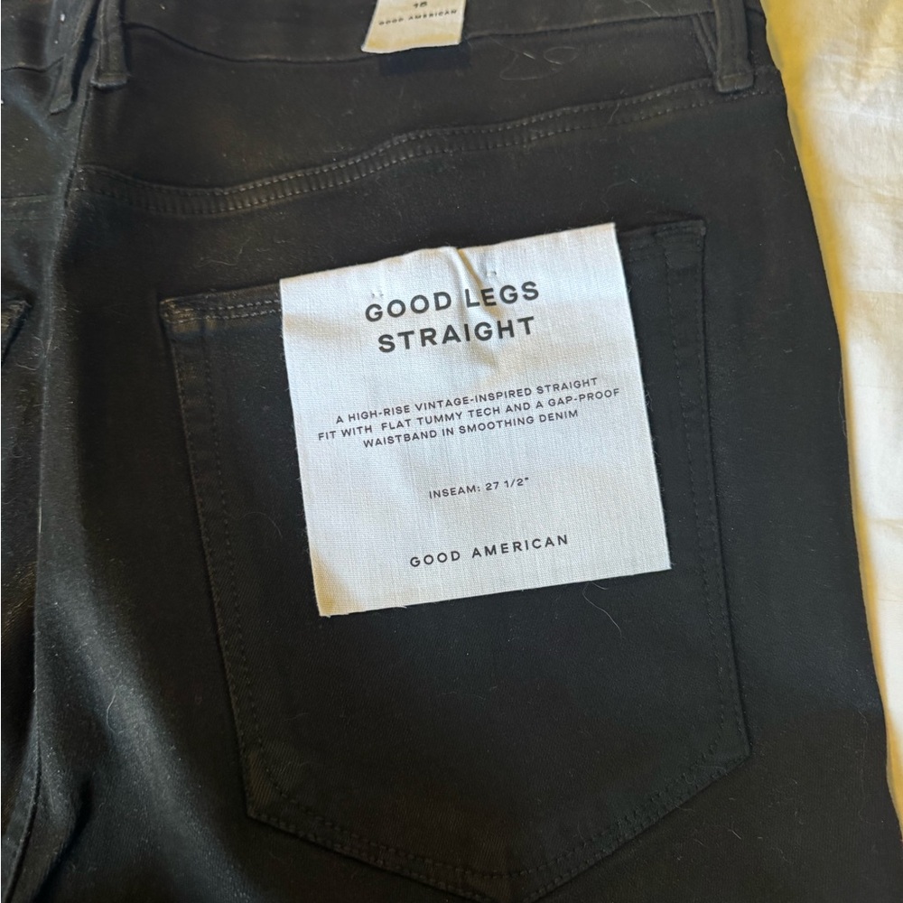 Good American Charcoal Buttoned Pants size 15 - Picture 4 of 5